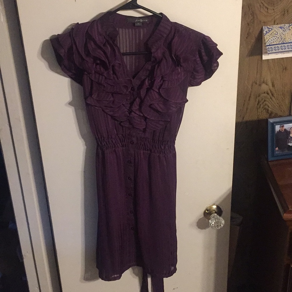 Forever 21 purple ruffle dress